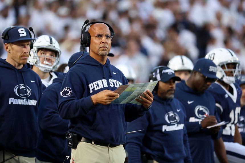Penn State Head Coach James Franklin looks on during the fourth quarter against the Northwestern Wildcats on October 11.