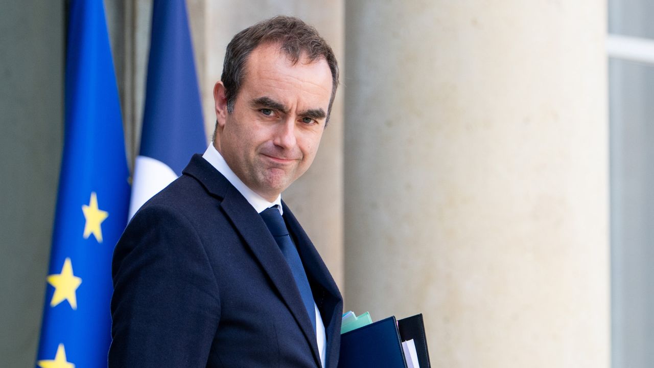 Sébastien Lecornu, France's prime minister, leaves the Elysée Palace in Paris on Tuesday.