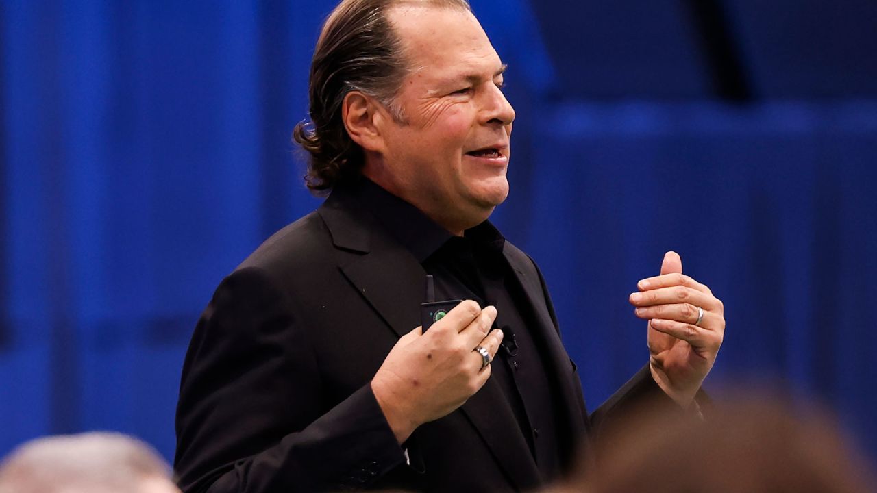 Salesforce CEO Marc Benioff in San Francisco, California, on October 14, 2025.