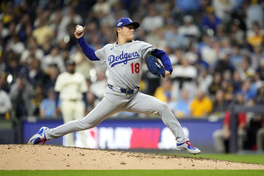 Yamamoto gave up just one run in the entirety of Game 2 against the Brewers in Game 2 of the NLCS.