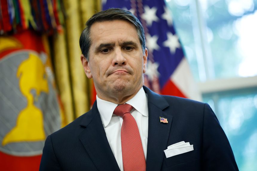 US Deputy Attorney General Todd Blanche attends a press conference in the Oval Office of the White House on October 15, 2025.