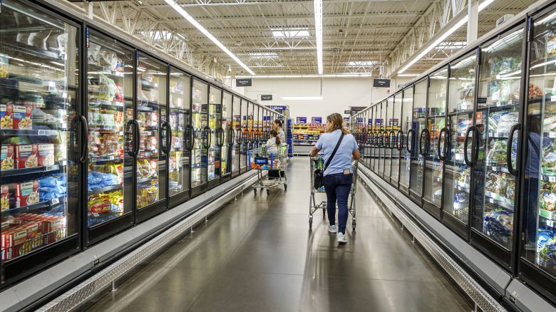 People shop at a Walmart Supercenter in Miami Doral, Florida, on October 10, 2025.