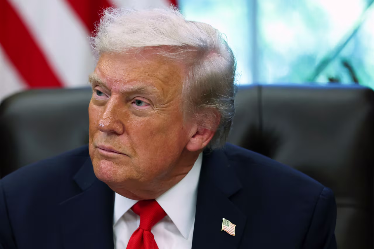 President Donald Trump in the Oval Office of the White House on Tuesday.