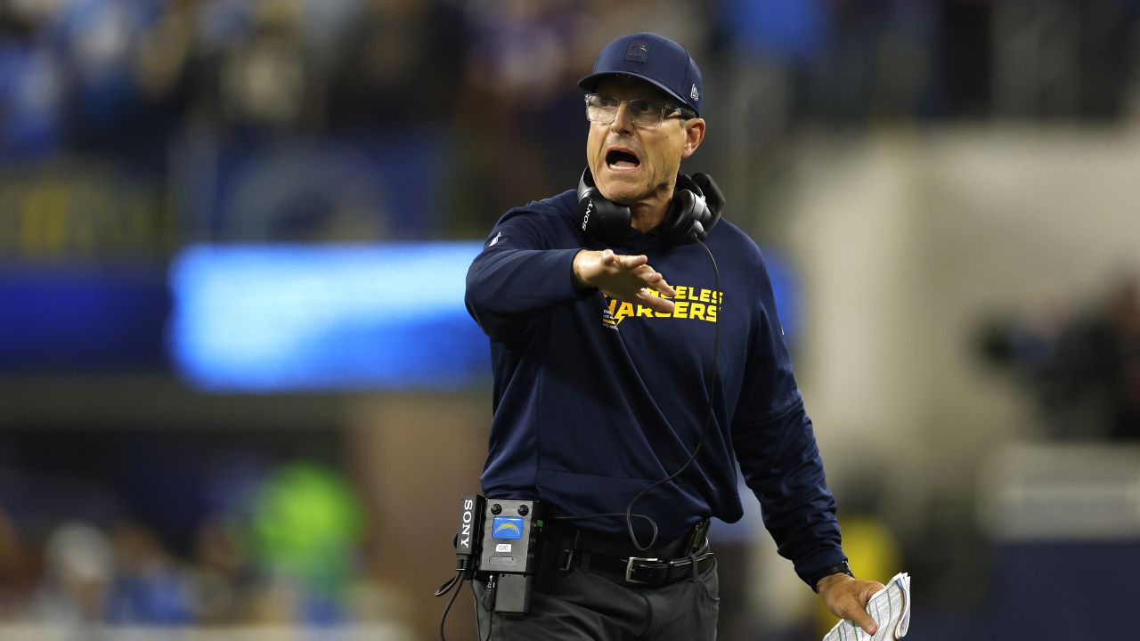 Jim Harbaugh joined a historic group following the Los Angeles Chargers' victory over the Minnesota Vikings.