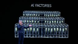 NVIDIA CEO Jensen Huang speaks during the Live Keynote Pregame during the Nvidia GTC (GPU Technology Conference) in Washington, DC, on October 28, 2025.