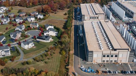 A Microsoft data center in Aldie, Virginia on October 28, 2025.