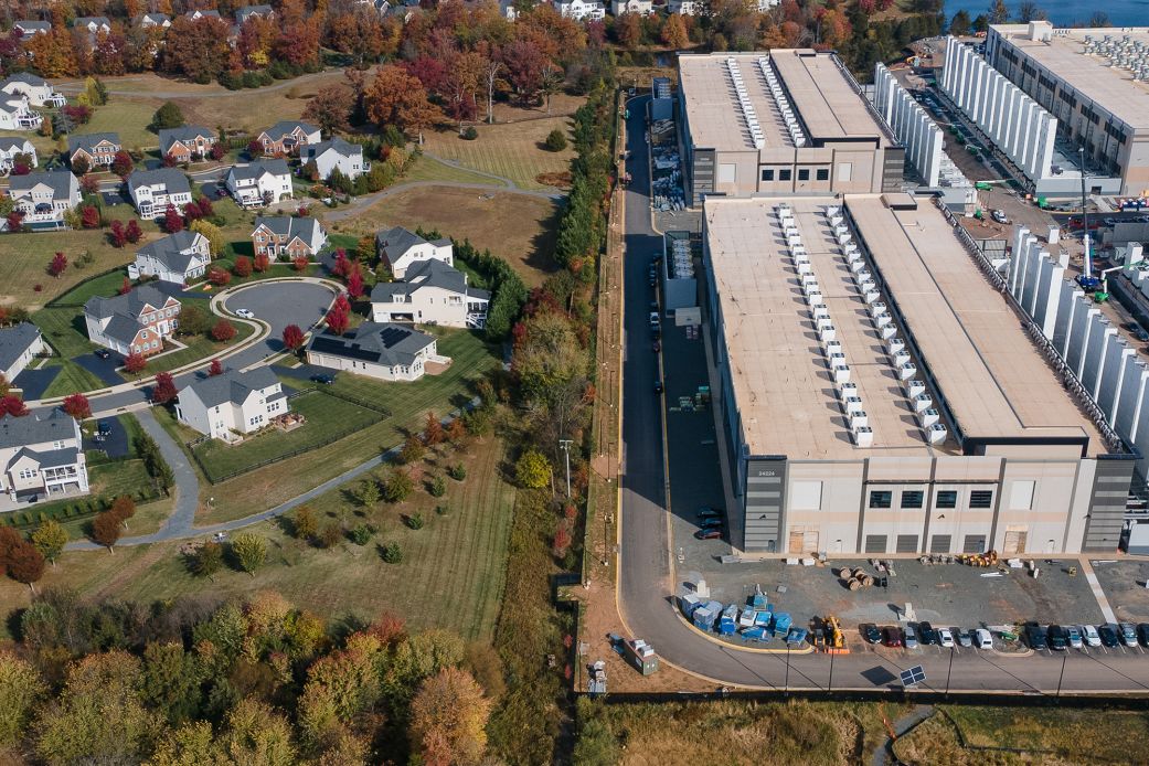 A Microsoft data center in Aldie, Virginia, on October 28.