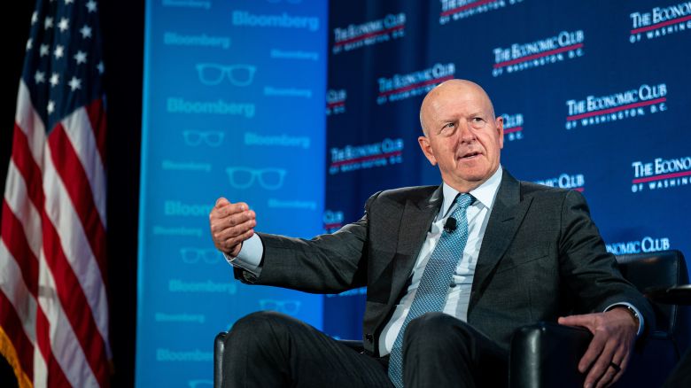 David Solomon, chief executive officer of Goldman Sachs Group Inc., speaks during an Economic Club of Washington event in Washington, DC, US, on Thursday, Oct. 30, 2025.