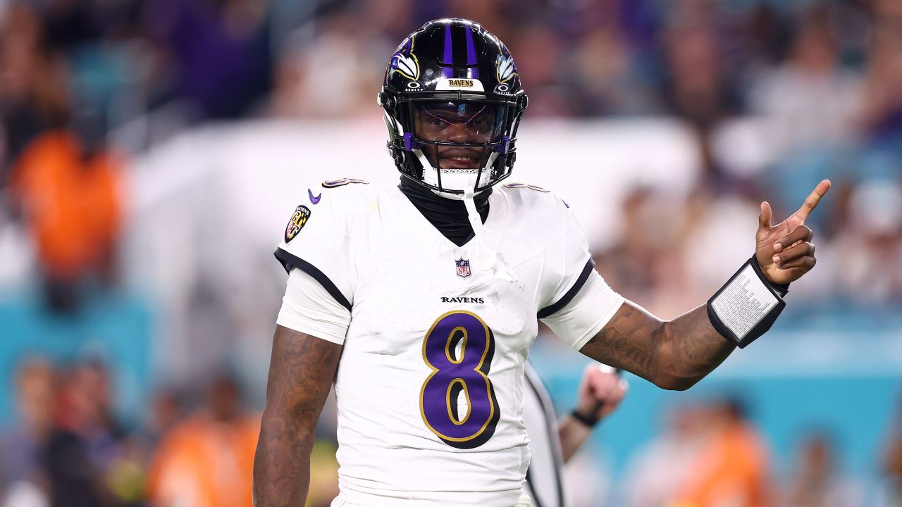 Lamar Jackson impressed as he returned to action to lead the Baltimore Ravens to beat the Miami Dolphins.
