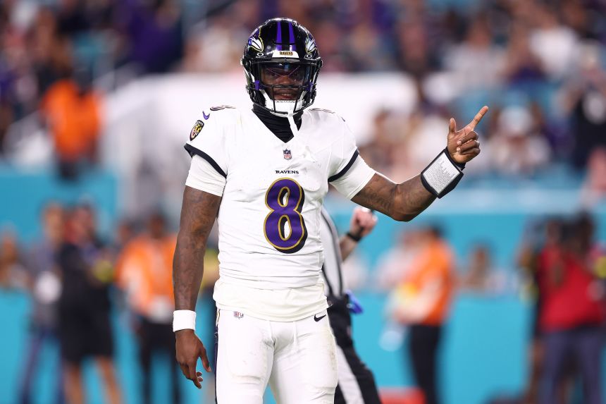 Lamar Jackson impressed as he returned to action to lead the Baltimore Ravens to beat the Miami Dolphins.