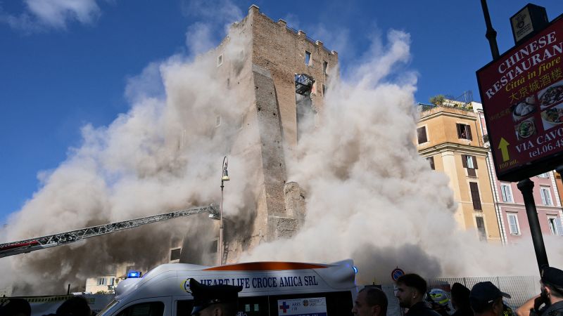 A miracle and a warning: Ancient tower collapse reveals a crisis facing modern Rome