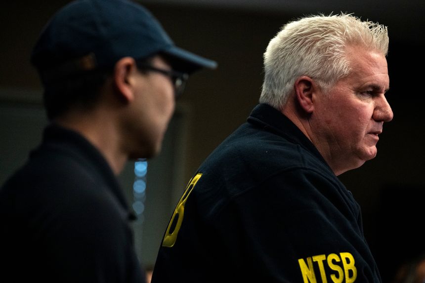 NTSB Board member Todd Inman speaks during a press conference at Louisville Muhammad Ali International Airport on Wednesday.
