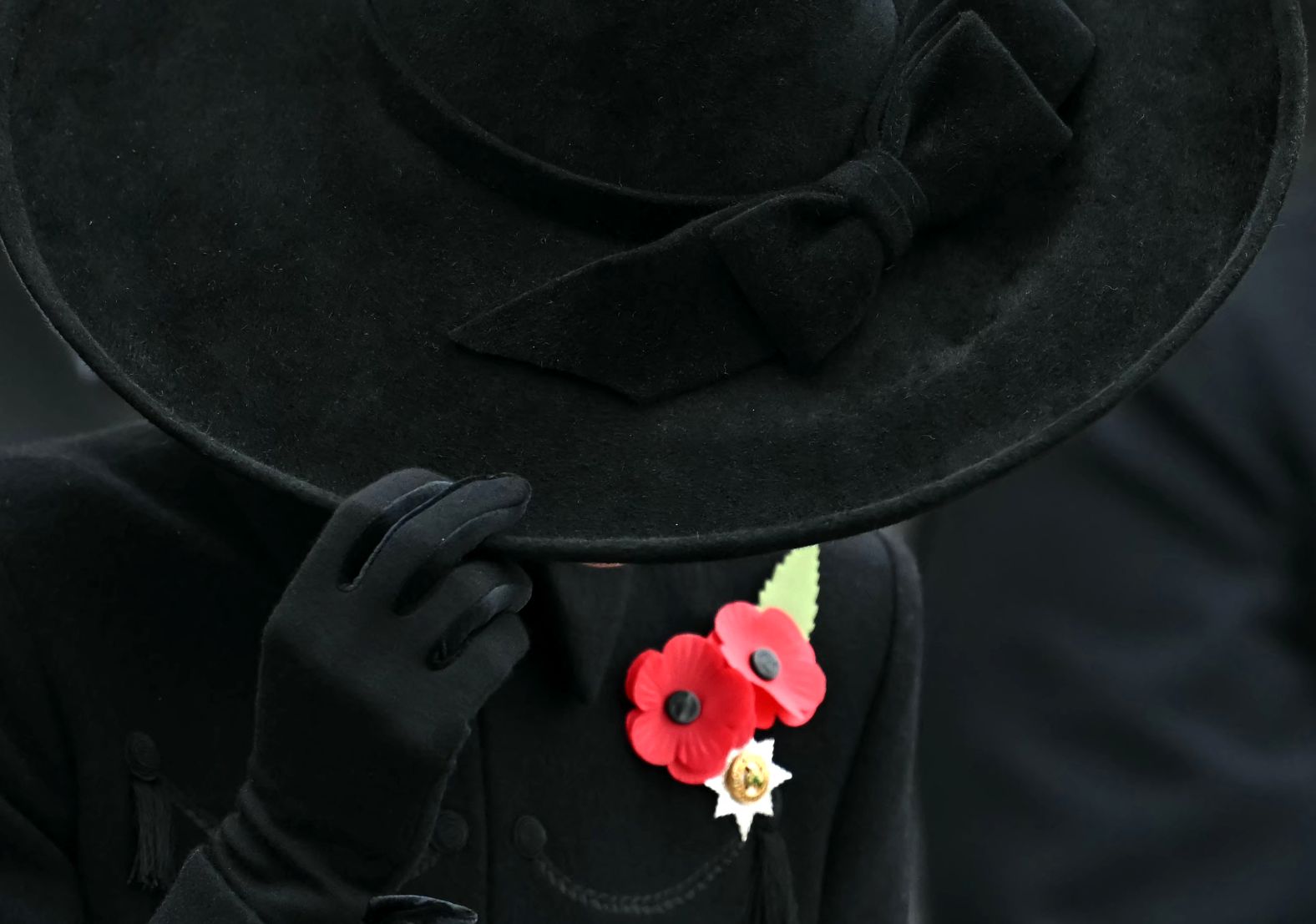 Catherine, Princess of Wales, attends an Armistice Day service at the National Memorial Arboretum in Alrewas, England, on Tuesday, November 11.