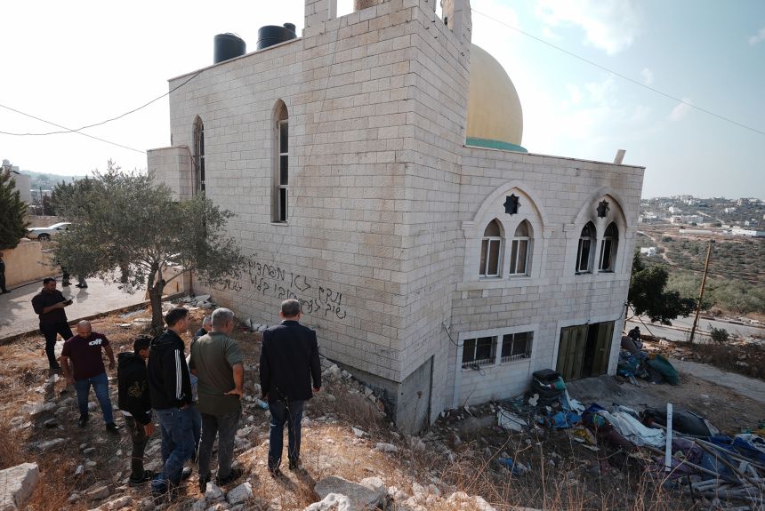 The mosque attack comes amid a surge in settler violence against Palestinians in the West Bank.
