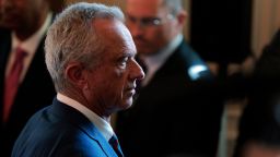 WASHINGTON, DC - NOVEMBER 13: Health and Human Services Secretary Robert F. Kennedy Jr. exits after the signing ceremony for the "Fostering the Future" executive order in the East Room at the White House on November 13, 2025 in Washington, DC. The Trump administration invited child welfare organizations, foster and adoptive families, and youth with experience in the foster care system to attend the event. (Photo by Heather Diehl/Getty Images)