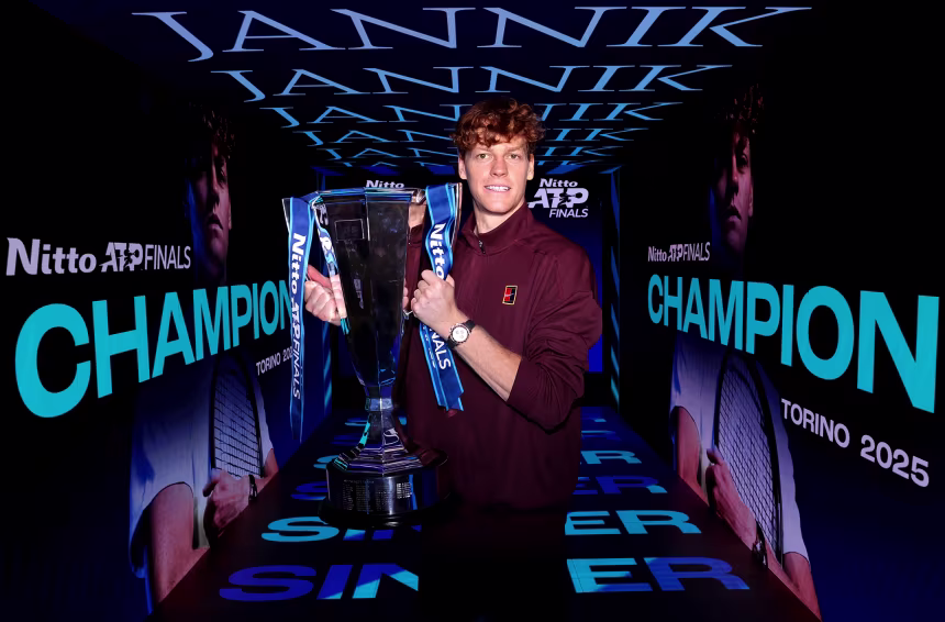 Jannik Sinner overcomes Carlos Alcaraz in two tight sets to retain his ATP Finals crown