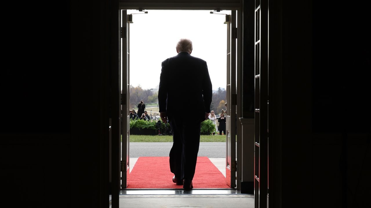 President Donald Trump at the White House on Tuesday, November 18, in Washington, DC.