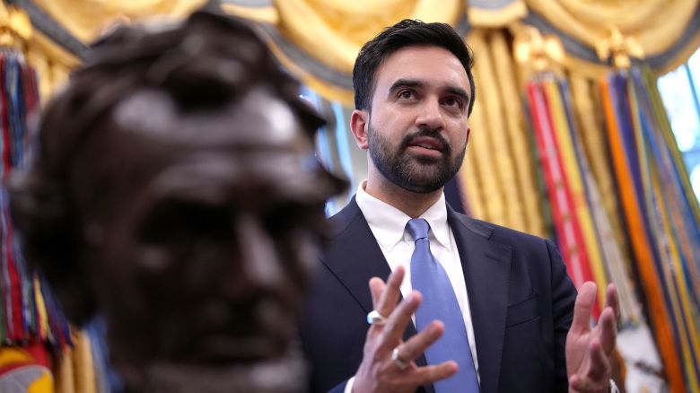 New York Mayor-elect Zohran Mamdani speaks during a meeting with President Donald Trump in the Oval Office on Friday.