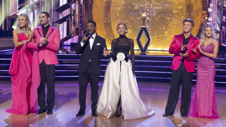DANCING WITH THE STARS - "Finale"- Capping off a record-breaking season, the finale episode sees the five remaining couples competing for a chance at winning the coveted Len Goodman Mirrorball Trophy. TUESDAY, NOV. 25 (8:00-11:00 p.m. EST) on ABC. (Disney/Eric McCandless) ELAINE HENDRIX, ALAN BERSTEN, ALFONSO RIBEIRO, JULIANNE HOUGH, ROBERT IRWIN, WITNEY CARSON (Photo by Eric McCandless/Disney via Getty Images)