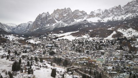A general view of Olympic host town of Cortina d'Ampezzo, Italy, on November 22.