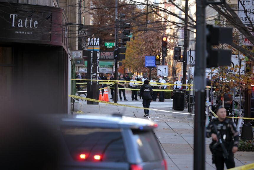 Members of law enforcement, including the US Secret Service and the Washington Metropolitan Police Department, responded to the shooting near the White House on Wednesday.