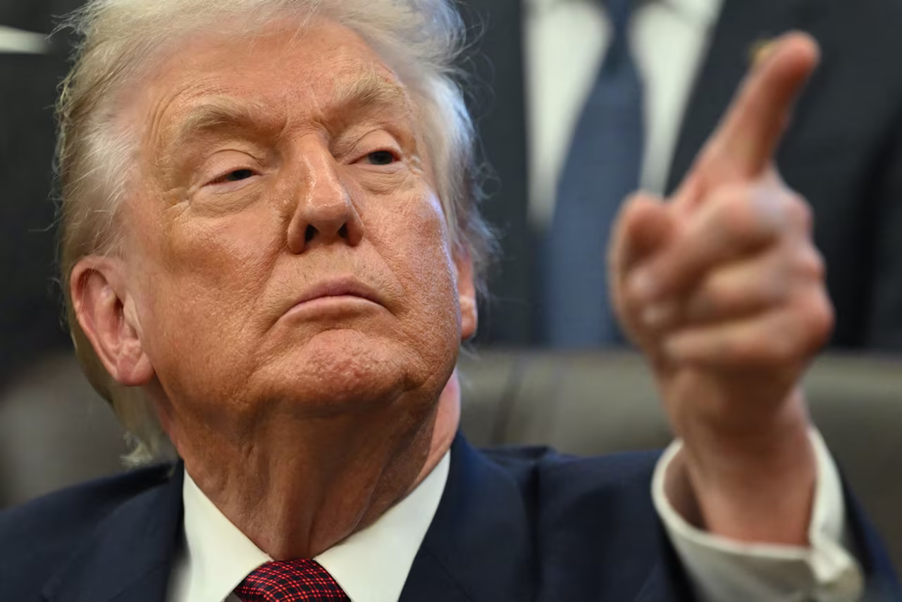 US President Donald Trump makes an announcement from the Oval Office of the White House in Washington, DC on Wednesday.