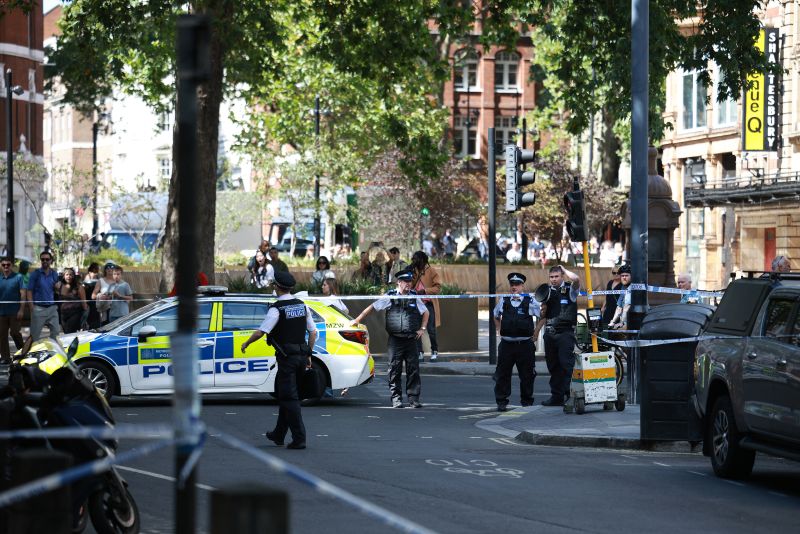 Four people stabbed in London's Covent Garden area; woman arrested on suspicion of possession of offensive weapon and assault