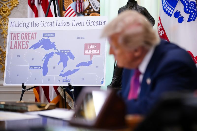 Trump signs order renaming Lake Ontario as 'Lake America' in the US; says 'maybe we'll have to change the name of the Atlantic and/or the Pacific'