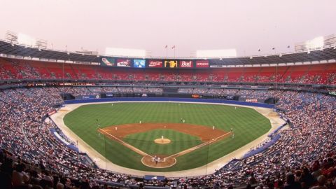 An interior view of Fulton County Stadium, the home of the Atlanta Braves between 1966 and 1996, where Gary Cooper would have played.