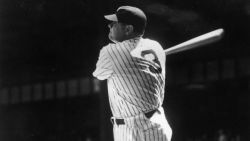 US baseball player 'Babe' Ruth (George Herman Ruth, 1895 - 1948), during a match.  Original Publication: People Disc - HK0045   (Photo by General Photographic Agency/Getty Images)