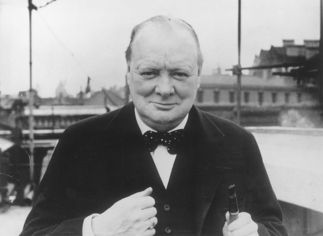 Winston Churchill had multiple sets of his upper denture.