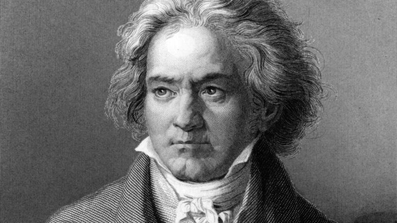 circa 1805: German composer and pianist Ludwig van Beethoven (1770 - 1827). Original Artwork: Engraving after painting by Kloeber