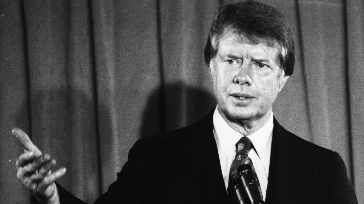 Jimmy Carter in 1976, the year he was elected president. Now 99, Carter is nearing the end of his life.