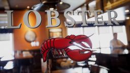 The Red Lobster logo is displayed on the door of a restaurant in Yonkers, New York, U.S., on Thursday, July 24, 2014.