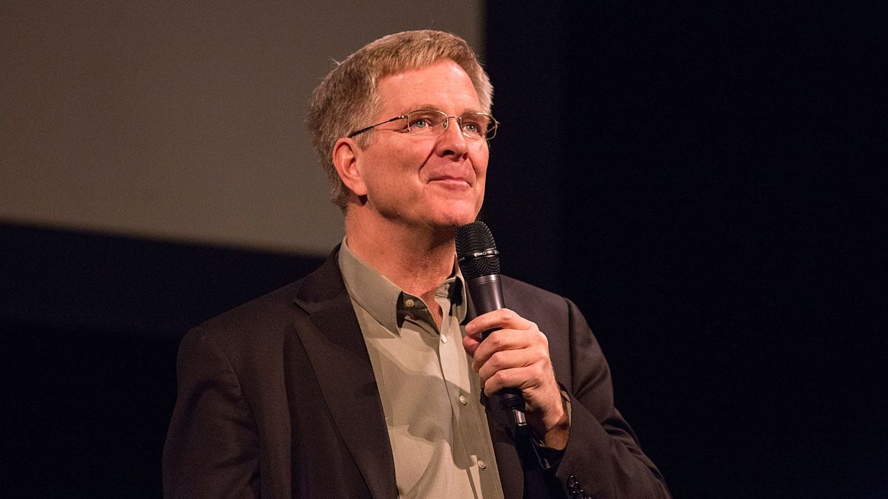 Travel author Rick Steves speaks on stage in Austin, Texas, on December 3, 2014.