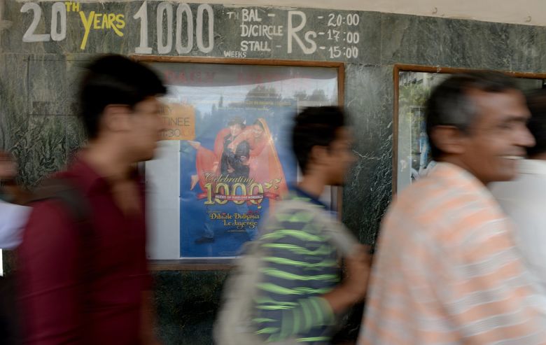 Movie-goers in line for 