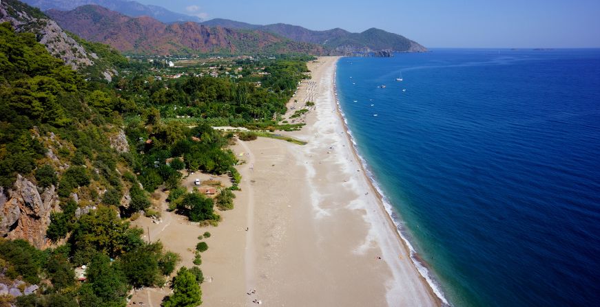 <strong>Hot sands: </strong>The ancient city of Olympos, nearby, ends at this spectacular beach.