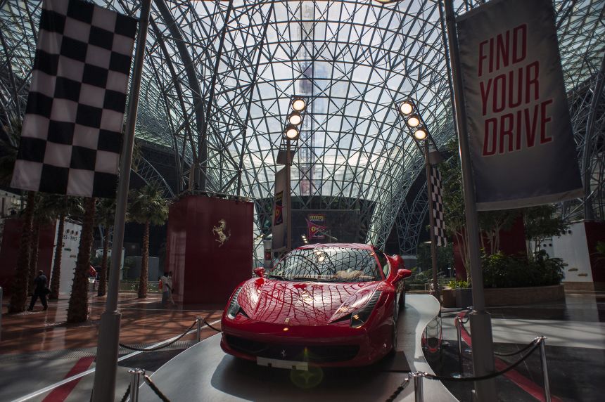 Ferrari World Abu Dhabi is home to the world's fastest rollercoaster and the highest loop ride.
