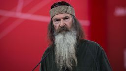 Phil Robertson of television show Duck Dynasty speaks at the annual Conservative Political Action Conference (CPAC) at National Harbor, Maryland, outside Washington, DC on February 27, 2015.