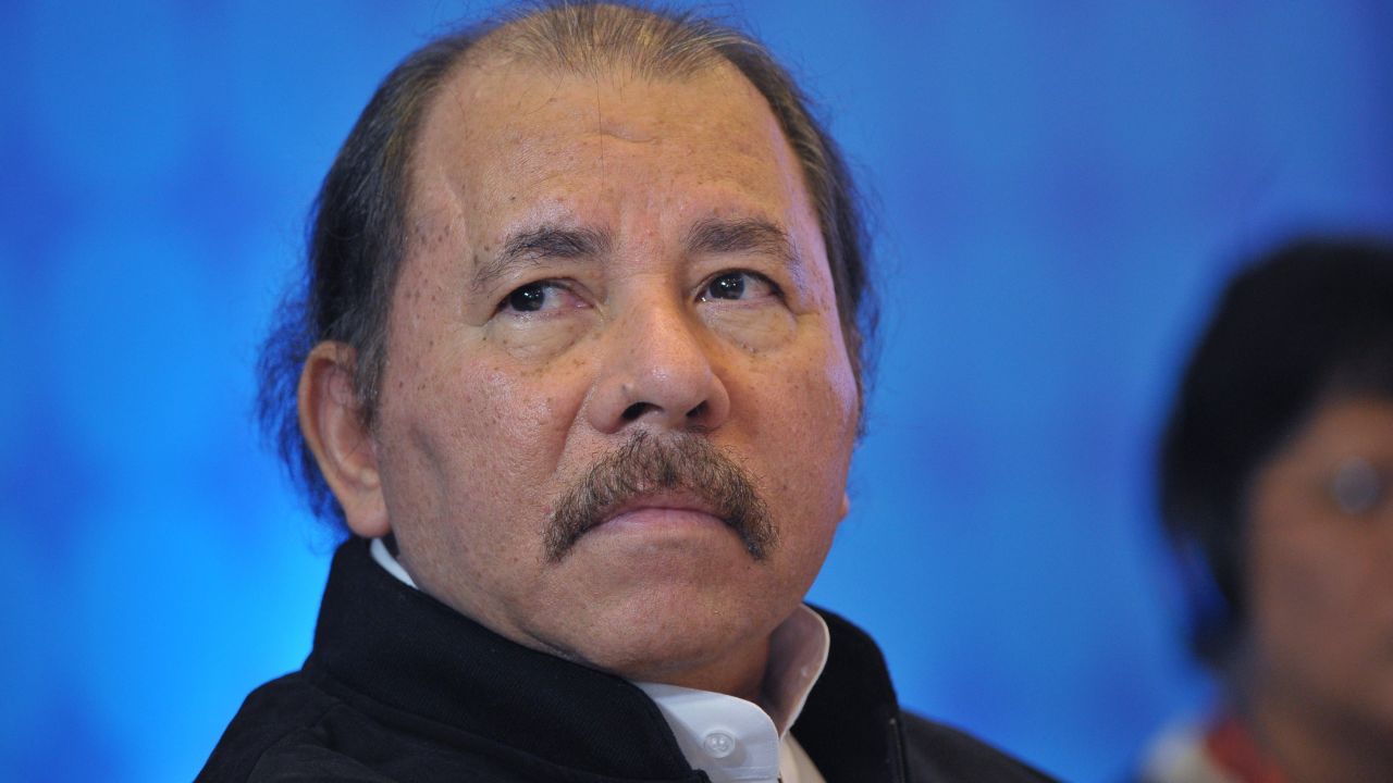 Nicaraguan President Daniel Ortega attends a meeting with of the Central American Integration System (SICA) in a hotel in Panama City on April 10, 2015, in the framework of the VII Americas Summit. AFP PHOTO/MANDEL NGAN (Photo credit should read MANDEL NGAN/AFP via Getty Images)