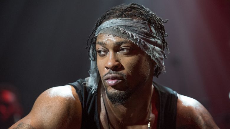 Singer/Songwriter D'Angelo performs with his band The Vanguard at Club Nokia on June 8, 2015 in Los Angeles, California.
