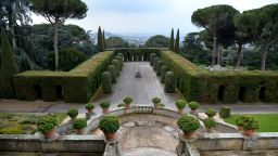 Picture of the gardens of Pope's summer residence of Castel Gandolfo, south of Rome, taken on March 22, 2014 in CastelGandolfo. From March 1st, the gardens surrounding the papal summer residence are open to the public. Located south of Rome in the Alban hills, the property includes the extensive Barberini gardens, the remains of a Roman villa and a 62 acre farm, as well as the ancient papal palace. A statement from the director of the Vatican Museums says it was Pope Francis himself who decided to make accessible to all the gardens of the Pontifical Villas. A guided tour of the gardens, in Italian or English, will be available to individuals or groups through an online booking system. AFP PHOTO / VINCENZO PINTO 
= RESTRICTED TO EDITORIAL USE - MANDATORY CREDIT "AFP PHOTO/VINCENZO PINTO" - NO MARKETING NO ADVERTISING CAMPAIGNS - DISTRIBUTED AS A SERVICE TO CLIENTS =        (Photo credit should read VINCENZO PINTO/AFP via Getty Images)