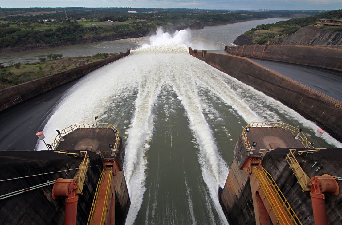 Hydroelectric power plant Itaipu on the border Brazil-Paraguay 13. July 2015