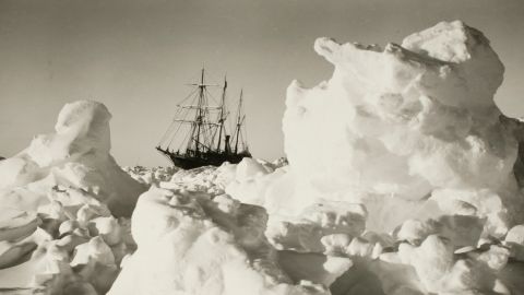 The 'Endurance' among great blocks of pressure ice during the Imperial Trans-Antarctic Expedition, 1914-17, led by Ernest Shackleton. (Photo by Frank Hurley/Scott Polar Research Institute, University of Cambridge/Getty Images)