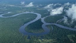 UNSPECIFIED - AUGUST 01: Aerial view of the jungle with Rio Nanay, west of Iquitos - Loreto Region, Peru (Photo by DeAgostini/Getty Images)