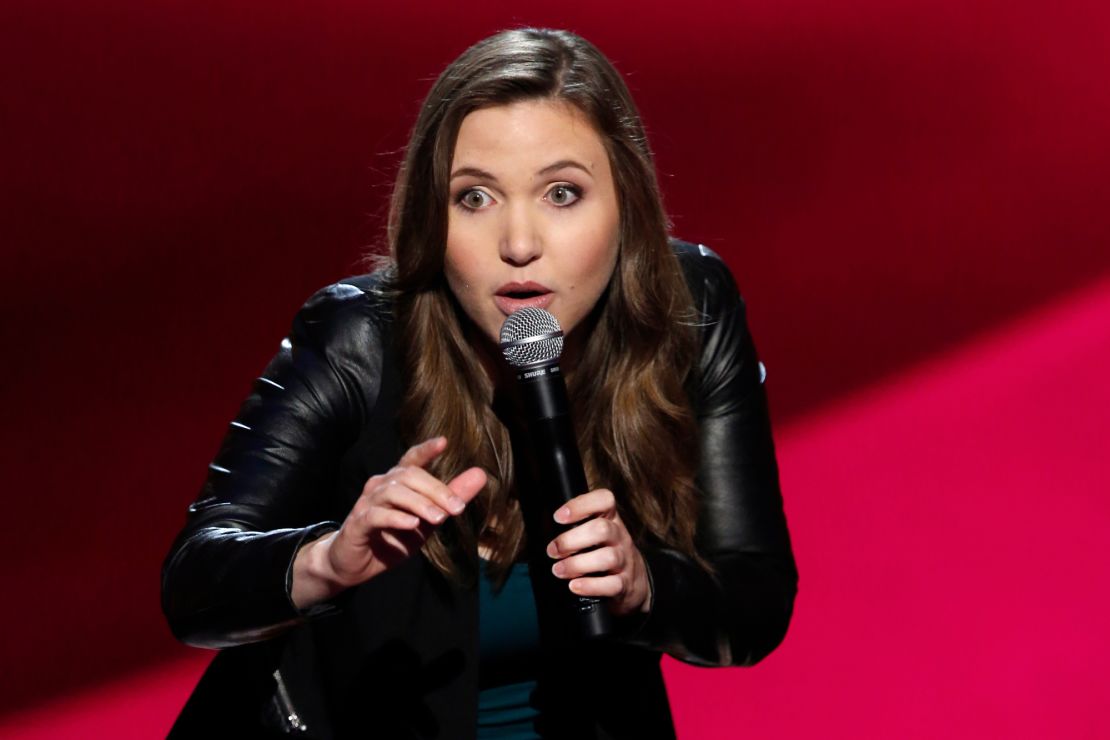 Tomlinson performing stand-up for NBC's reality TV show competition "Last Comic Standing" in 2015.