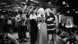 SATURDAY NIGHT LIVE -- Episode 8 -- Aired 12/17/1977 -- Pictured: (l-r) Garrett Morris, Gilda Radner, Miskel Spillman on December 17, 1977