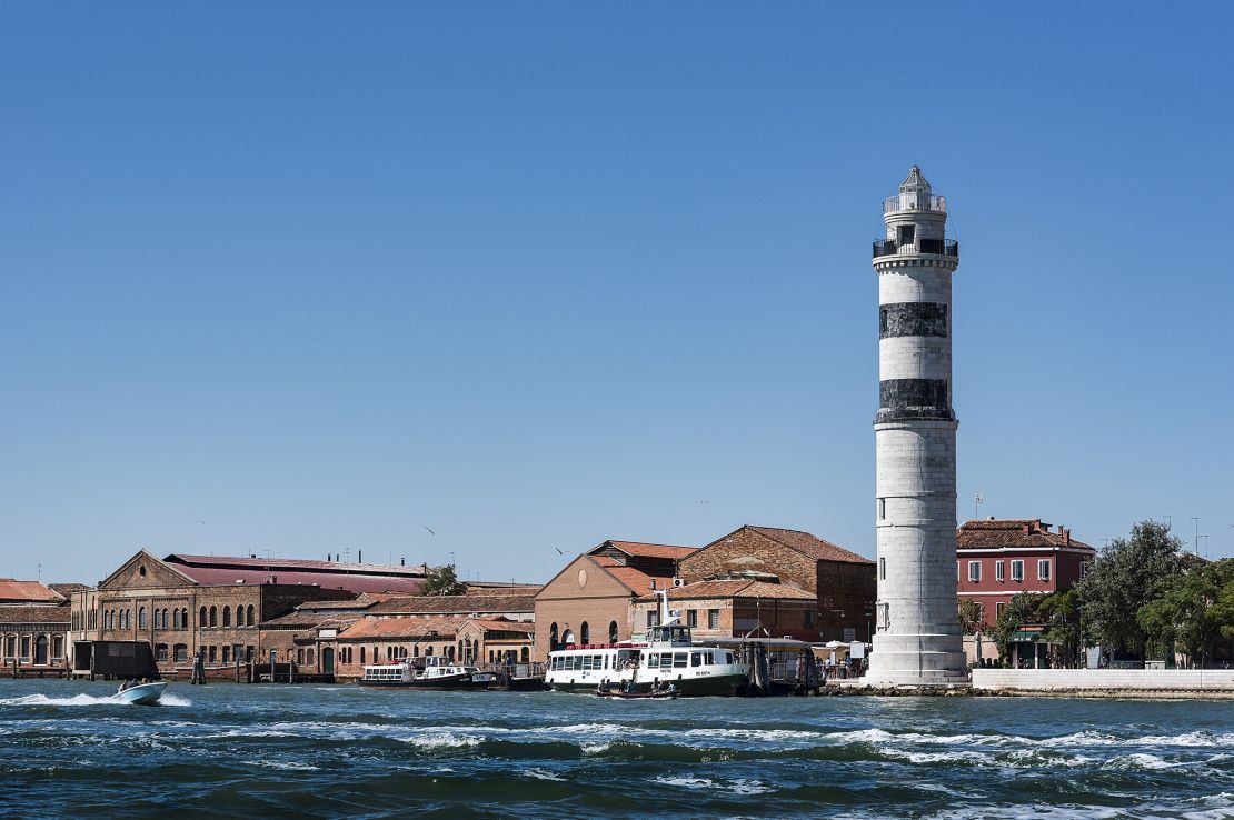 Venice's glass furnaces and factories have been located on Murano, pictured, for over 700 years.