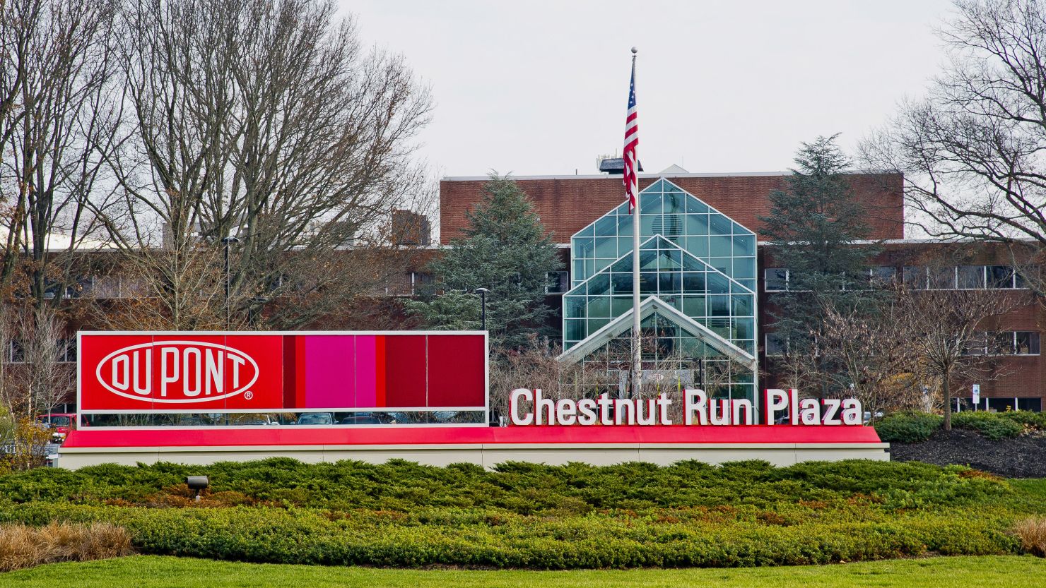 The DuPont Co. headquarters office stands at the company's Chestnut Run Plaza Campus in Wilmington, Delaware, on Wednesday, December 9, 2015.