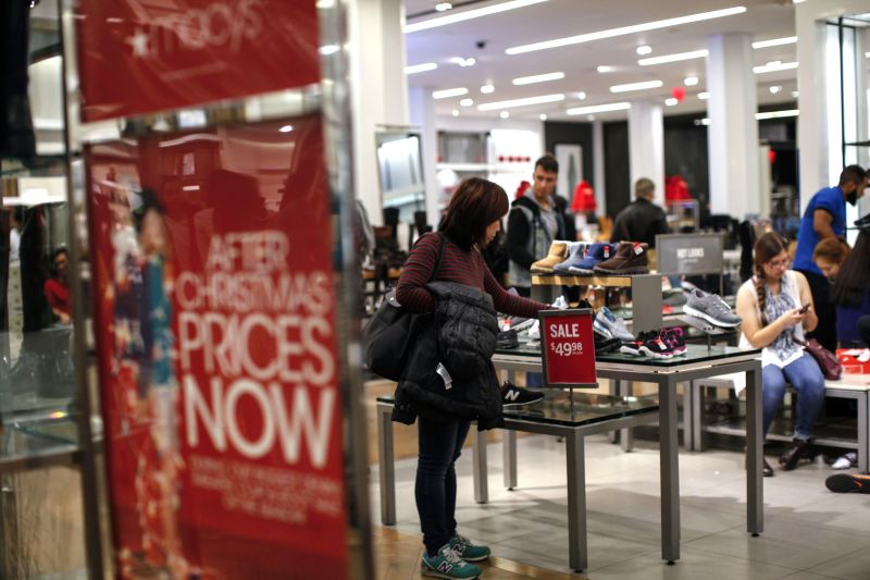 Shoe store sales inside macy's